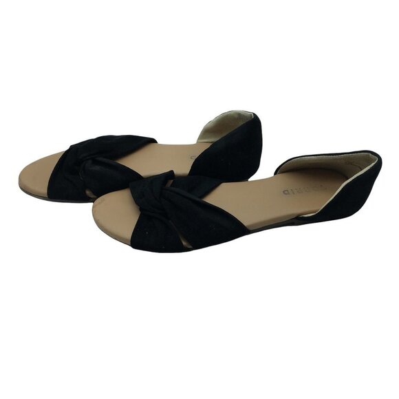 Torrid Sandals Women Size 7.5 Wide Width Criss Cross Slip On Black Cushion Soft - Picture 6 of 7